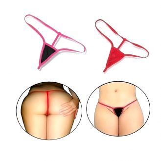 Damen String G-String Slip Unterhose Rot Rosa Schwarz Eng Knapp Tanga Höschen