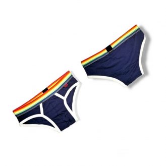 Männer Regenbogen Unterhose Slip Unterwäsche Blau Navyblau S M L XL XXL 3XL