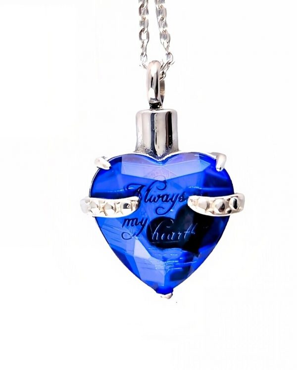Mini Urne Feuerbestattung Asche Anhänger mit Halskette Füllflasche Modeschmuck Herz